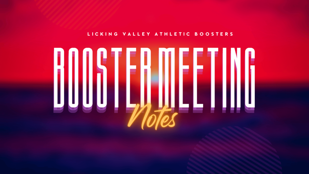 Booster Meeting Notes